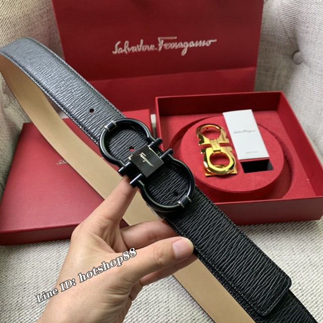 菲拉格慕男女士皮帶 Ferragamo雙扣高端禮盒腰帶  jjp2109